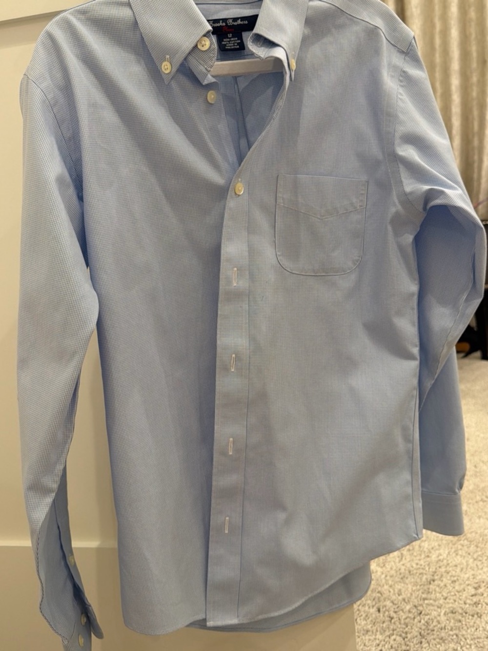 Brooks Brothers Boys Light Blue Button-Down Dress Shirt